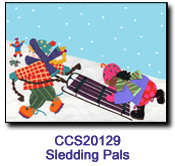 Sledding Pals Charity Select Holiday Card